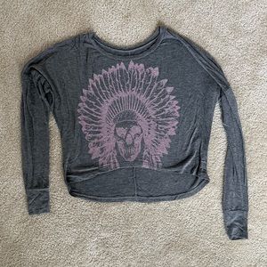 Brandy Melville Long Sleeve Crop Tee